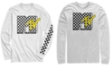 Fifth Sun Men's Retro Checkered Logo Long Sleeve T- shirt